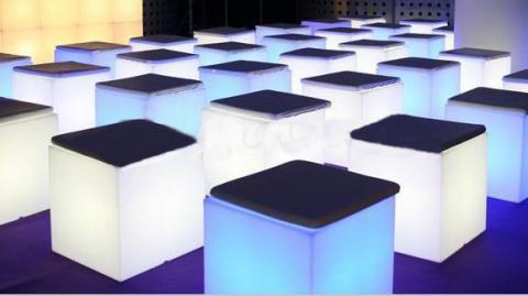 Фото LED куб-стул с подушкой 43 см