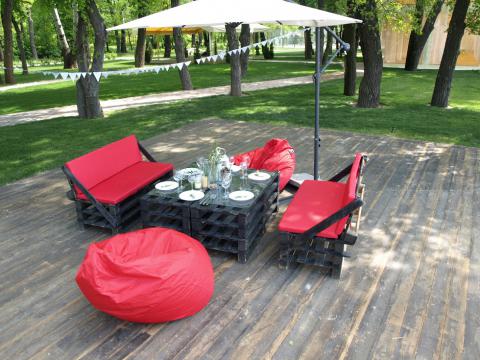 Фото Комплект Loft мебели + зонт (6 человек)